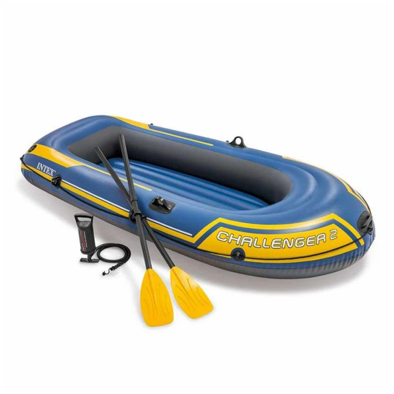 BATEAU GONFLABLE INTEX CHALLENGER 2 + 2 RAMES + GONFLEUR 7 BATEAU GONFLABLE INTEX CHALLENGER 2 + 2 RAMES + GONFLEUR – Image 7
