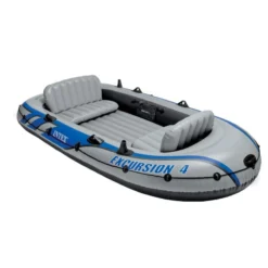 BATEAU GONFLABLE INTEX EXCURSION 4 + 2 AVIRONS + GONFLEUR -Intex Gonflable Soldes bateau gonflable intex excursion 4 2 avirons gonfleur 4