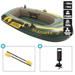 Intex Gonflable Soldes -Intex Gonflable Soldes bateau gonflable intex seahawk 2 2 rames gonfleur 1