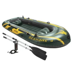 BATEAU GONFLABLE INTEX SEAHAWK 4 + 2 RAMES + GONFLEUR -Intex Gonflable Soldes bateau gonflable intex seahawk 4 2 rames gonfleur 6